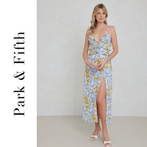 Park & Fifth Blue and Yellow Floral Dress
